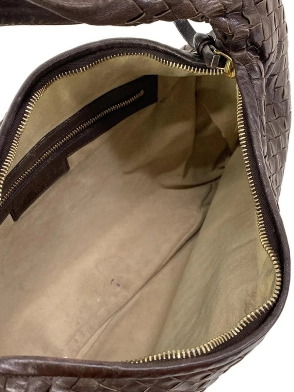 BOTTEGA VENETA Intrecciato - Dark Brown Leather Shoulder Bag - Picture 13 of 14